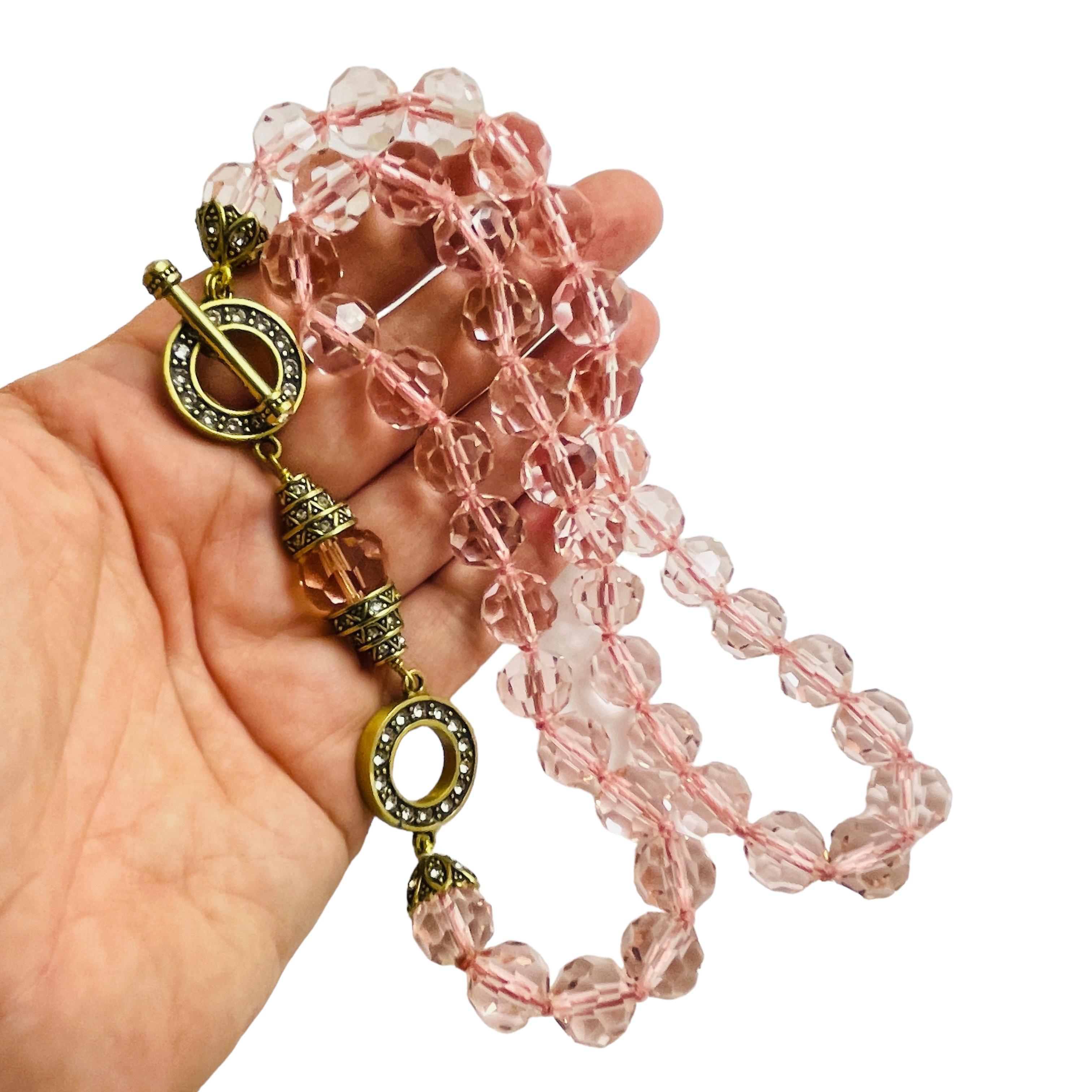 Collana firmata Heidi Daus con perline e cristalli in tonalità oro in vendita 2
