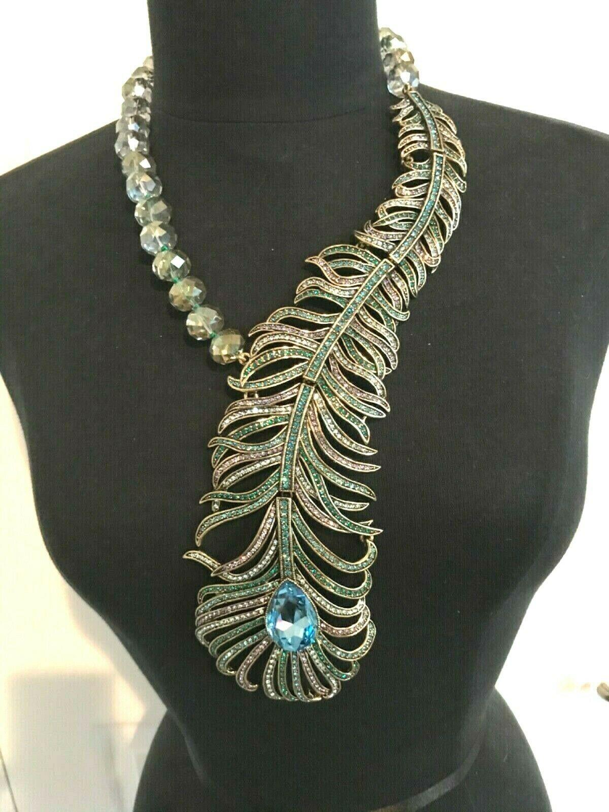 swarovski peacock necklace