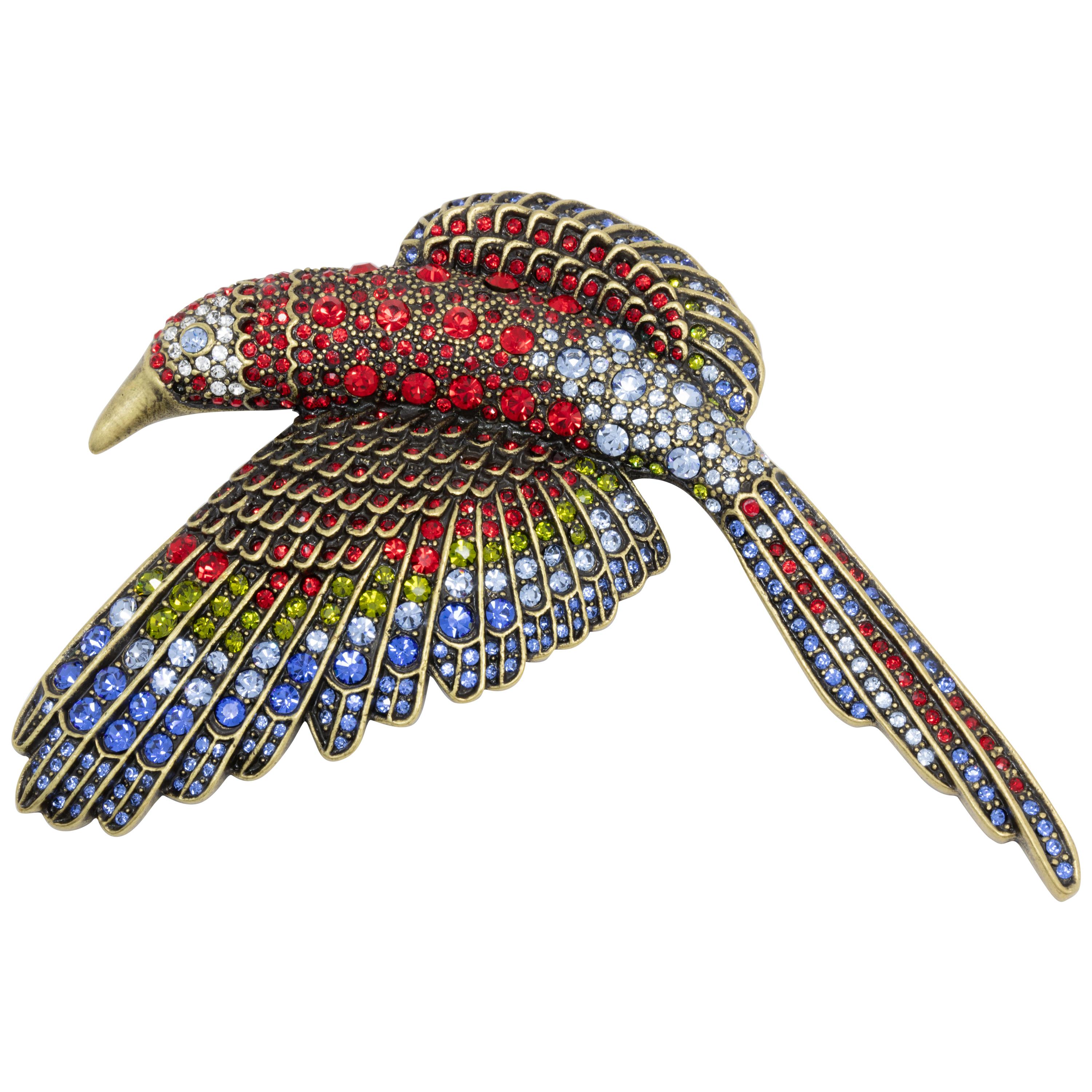 Heidi Daus Tropical Parrot Bird Statement Pin Brooch, Large