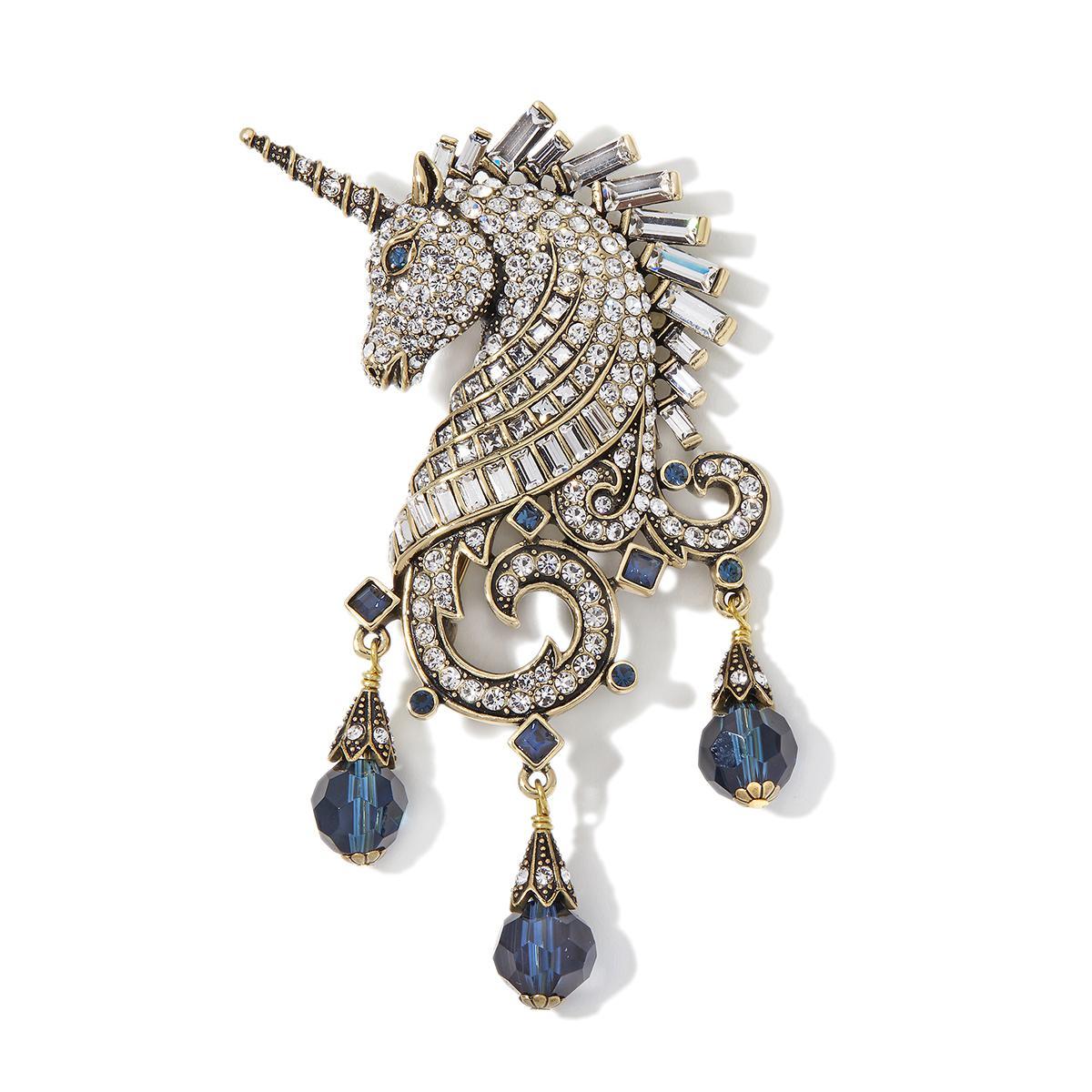 Much like the mythical creature itself, your beauty and style has become folklore. Enchant your look with this magical, sparkling crystal-encrusted design. Said to bring good luck to the wearer.

Design Information
Dimensional unicorn head design