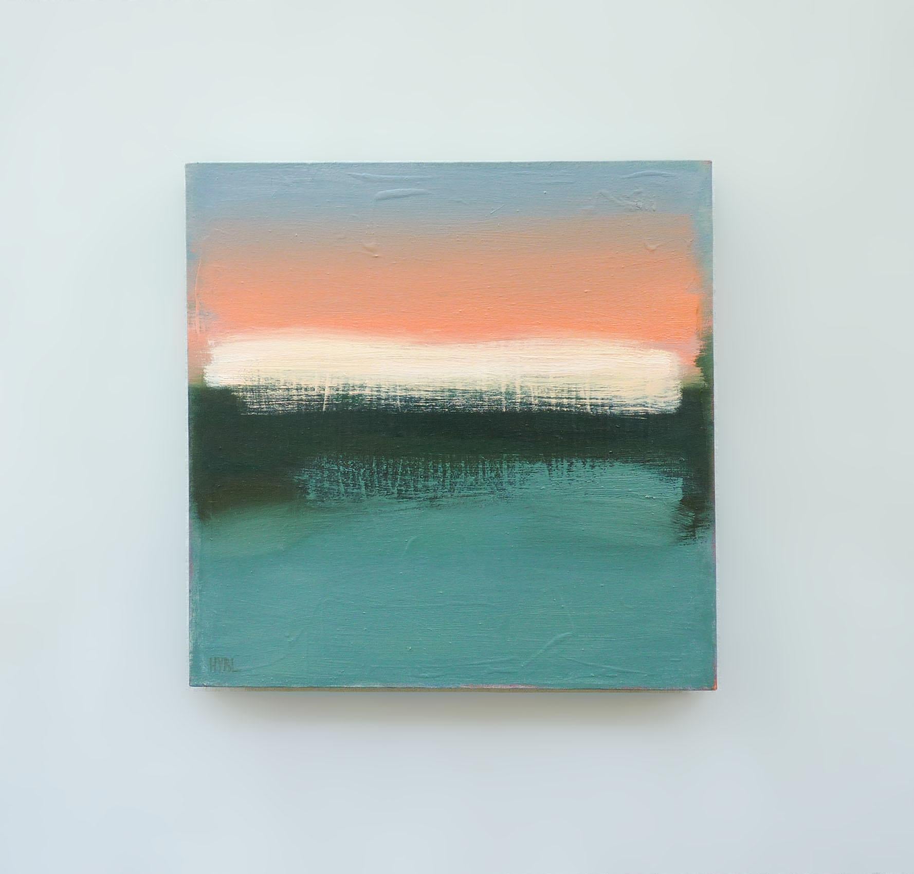 <p>Kommentare des Künstlers<br>Das Gemälde ist von der Big Sur Küste inspiriert und fängt ihre Essenz in einem abstrakten Werk ein, das den Sonnenuntergang durch kühne, gestreifte Muster wiedergibt. Die leuchtenden Orangetöne des Himmels harmonieren