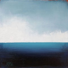 Aqua Sea, Abstract Oil Painting