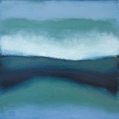 Nebbia lontana, pittura a olio astratta