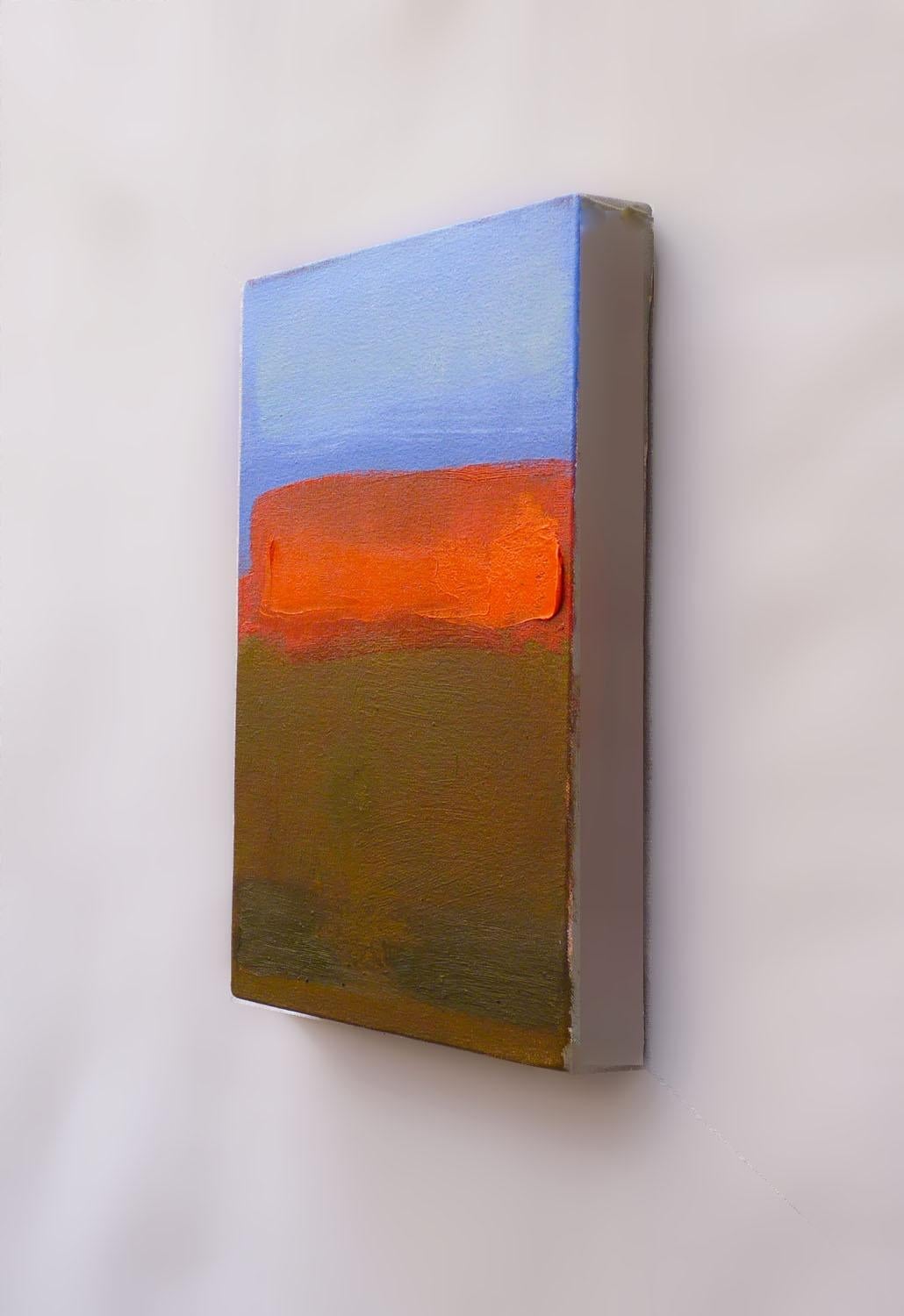 Terra e cielo, pittura ad olio astratta - Painting di Heidi Hybl