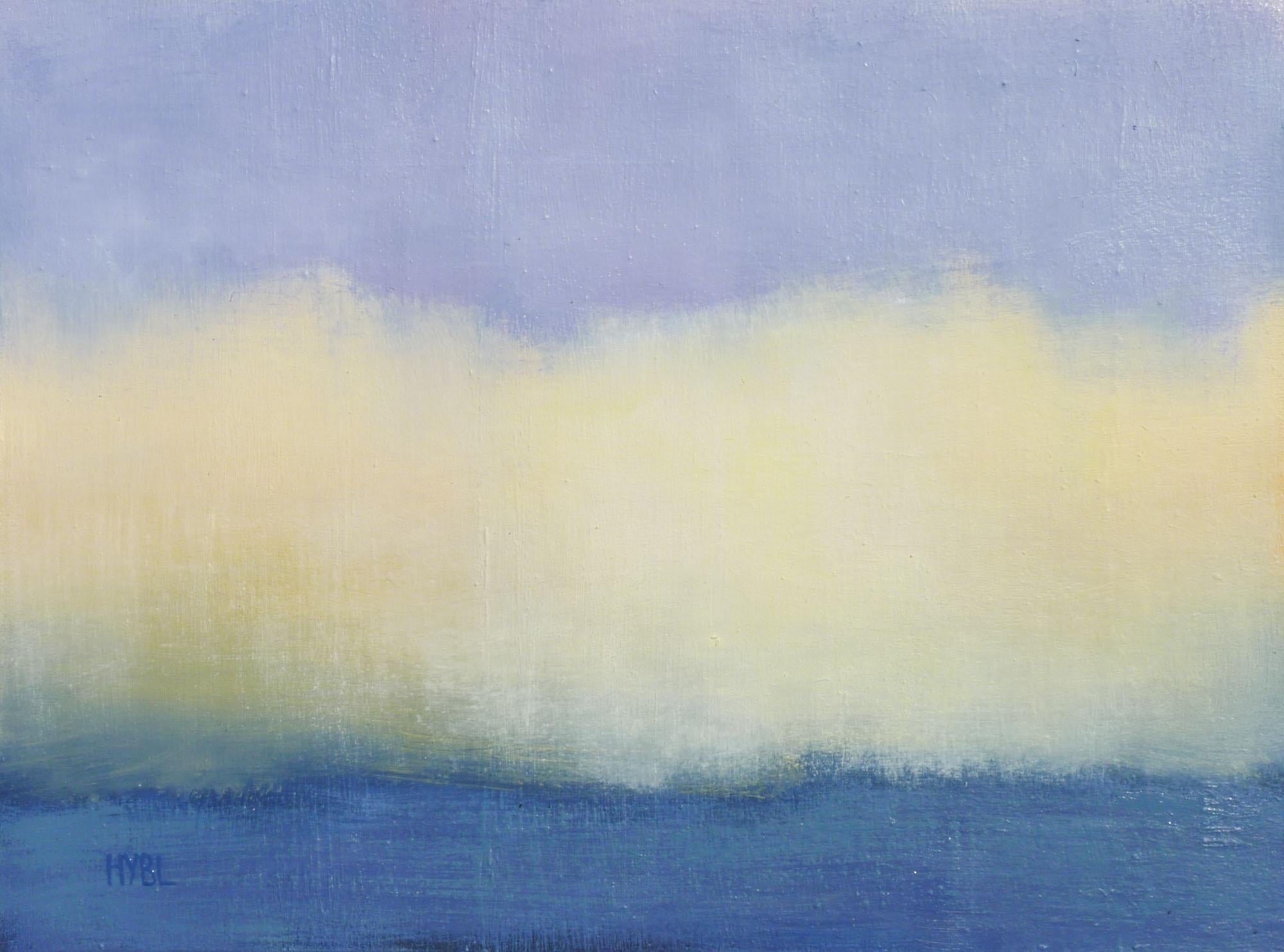 Heidi Hybl Abstract Painting - Gold Fog, Abstract Oil Painting