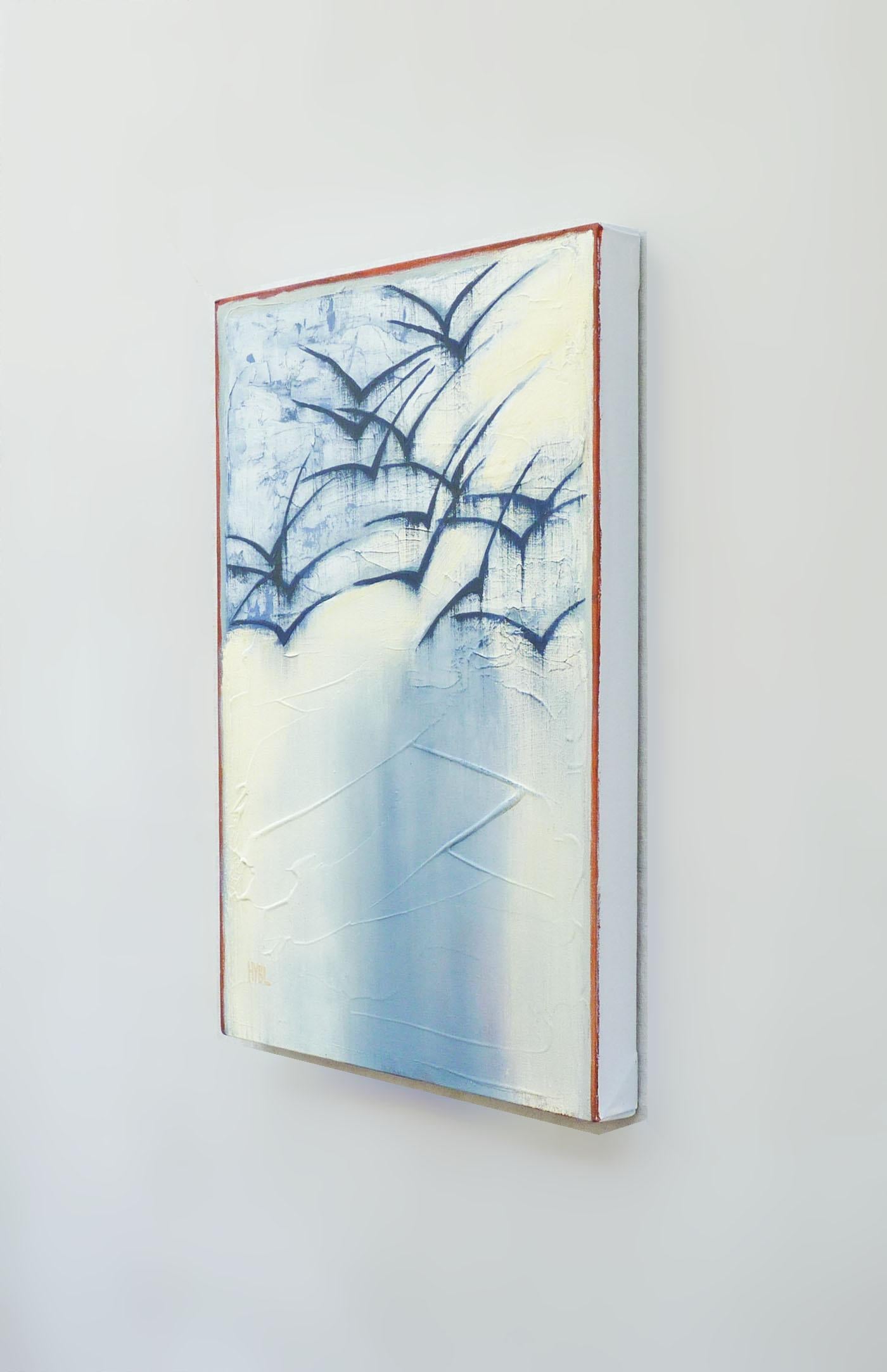 In volo, pittura ad olio astratta - Painting di Heidi Hybl