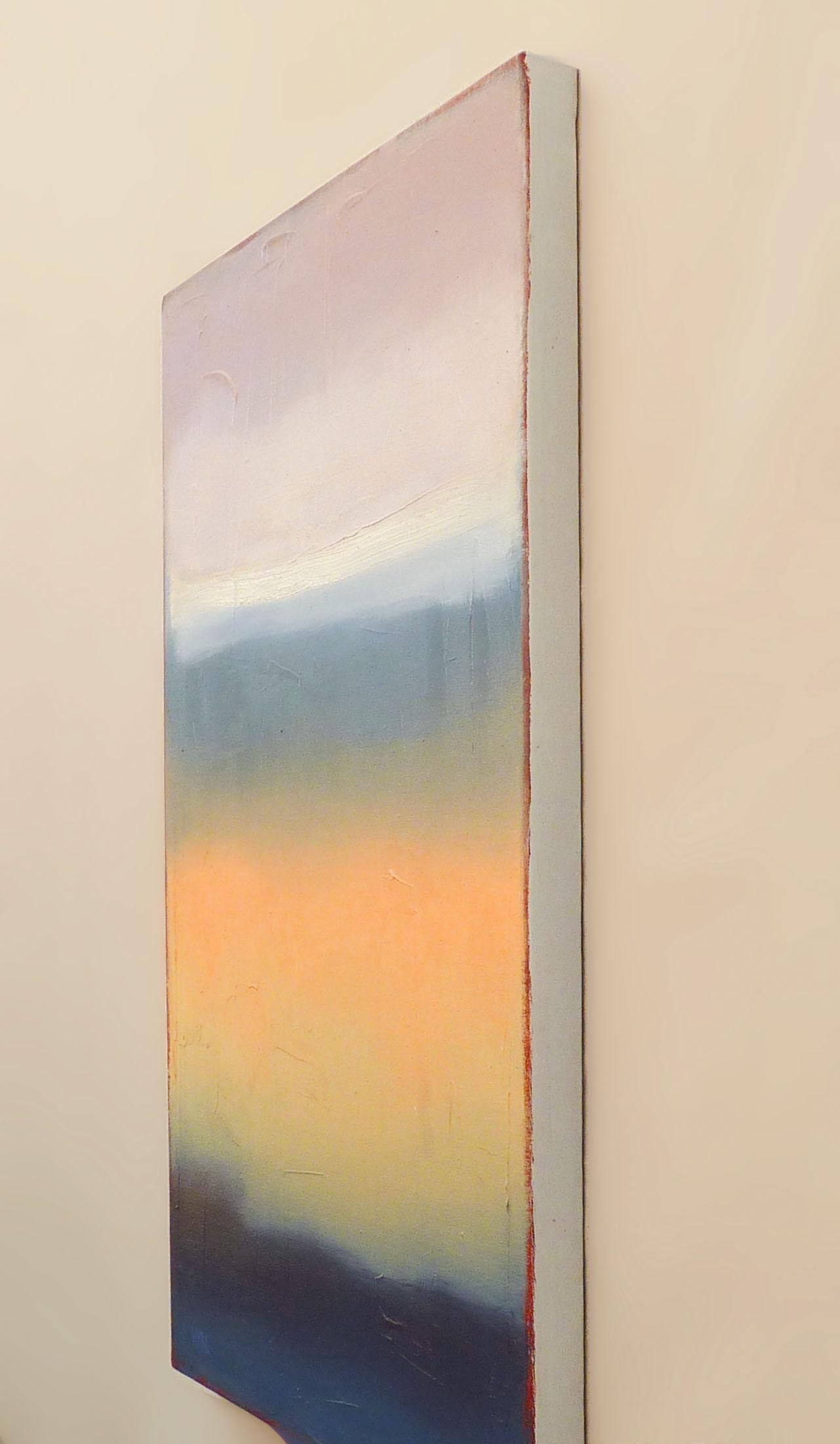Cielo di lavanda, pittura ad olio astratta - Painting di Heidi Hybl