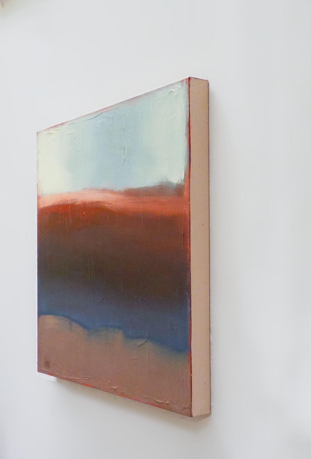 L'arancione ha il suo posto, pittura ad olio astratta - Painting di Heidi Hybl