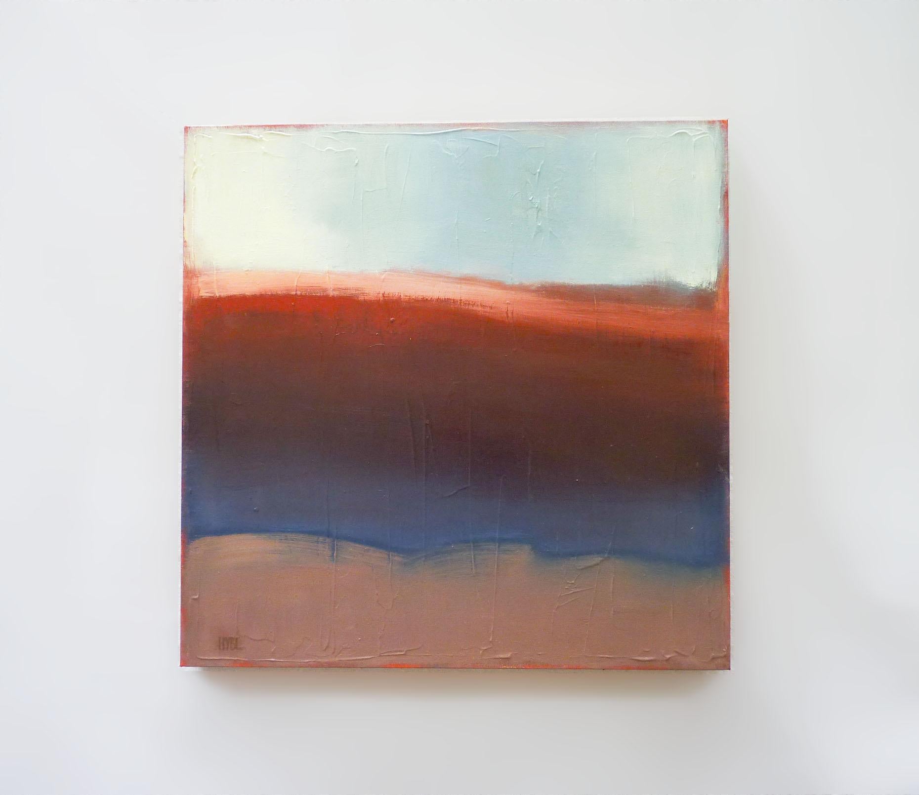 L'arancione ha il suo posto, pittura ad olio astratta - Painting Astratto di Heidi Hybl