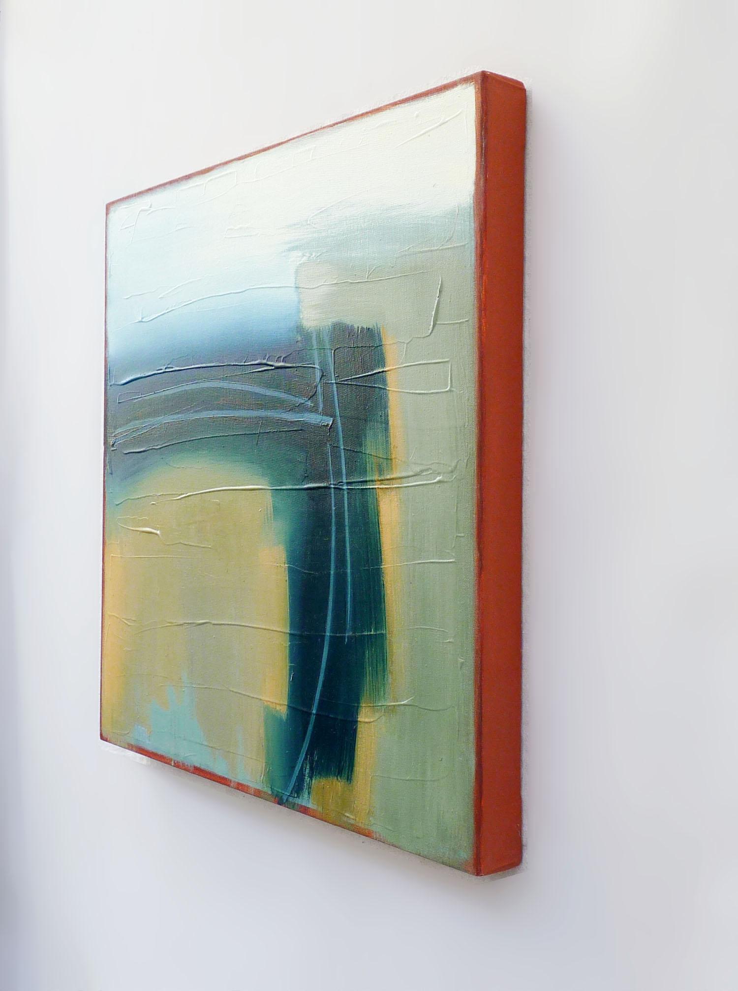 Quest for the Absolute, Abstract Oil Painting - Gray Abstract Painting by Heidi Hybl