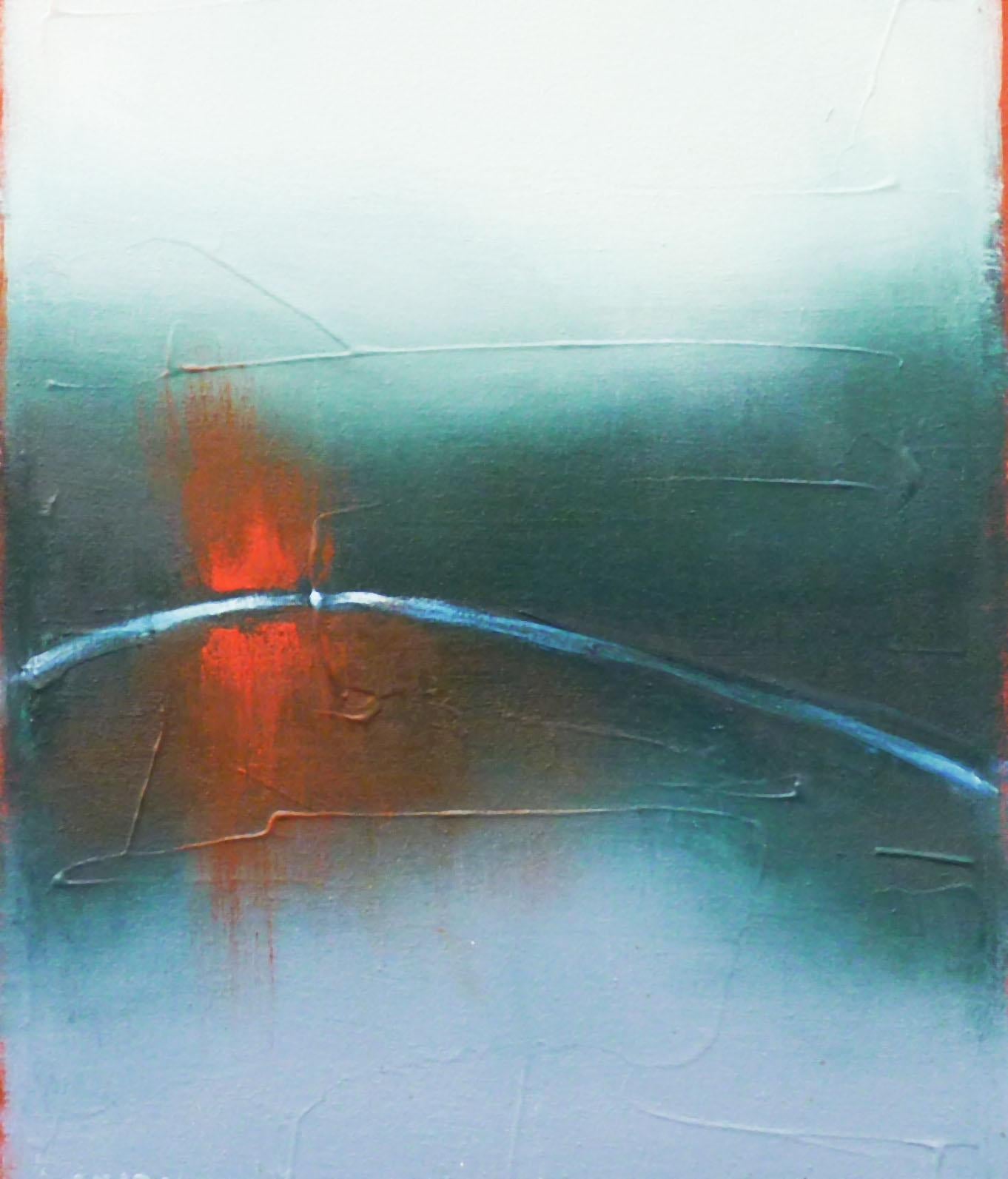 Pittura ad olio astratta, tranquillamente audace - Abstract Painting Blu di Heidi Hybl