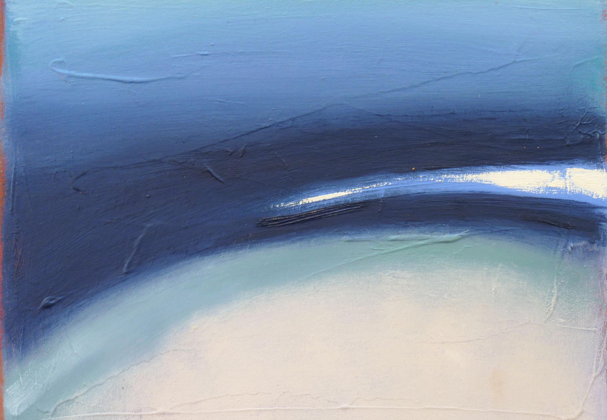 Libertà radicale, pittura ad olio astratta - Abstract Painting Blu di Heidi Hybl