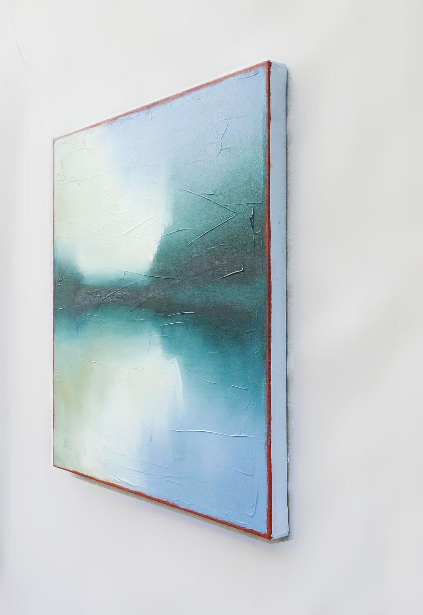 Impatto reciproco, Pittura a olio astratta - Painting di Heidi Hybl