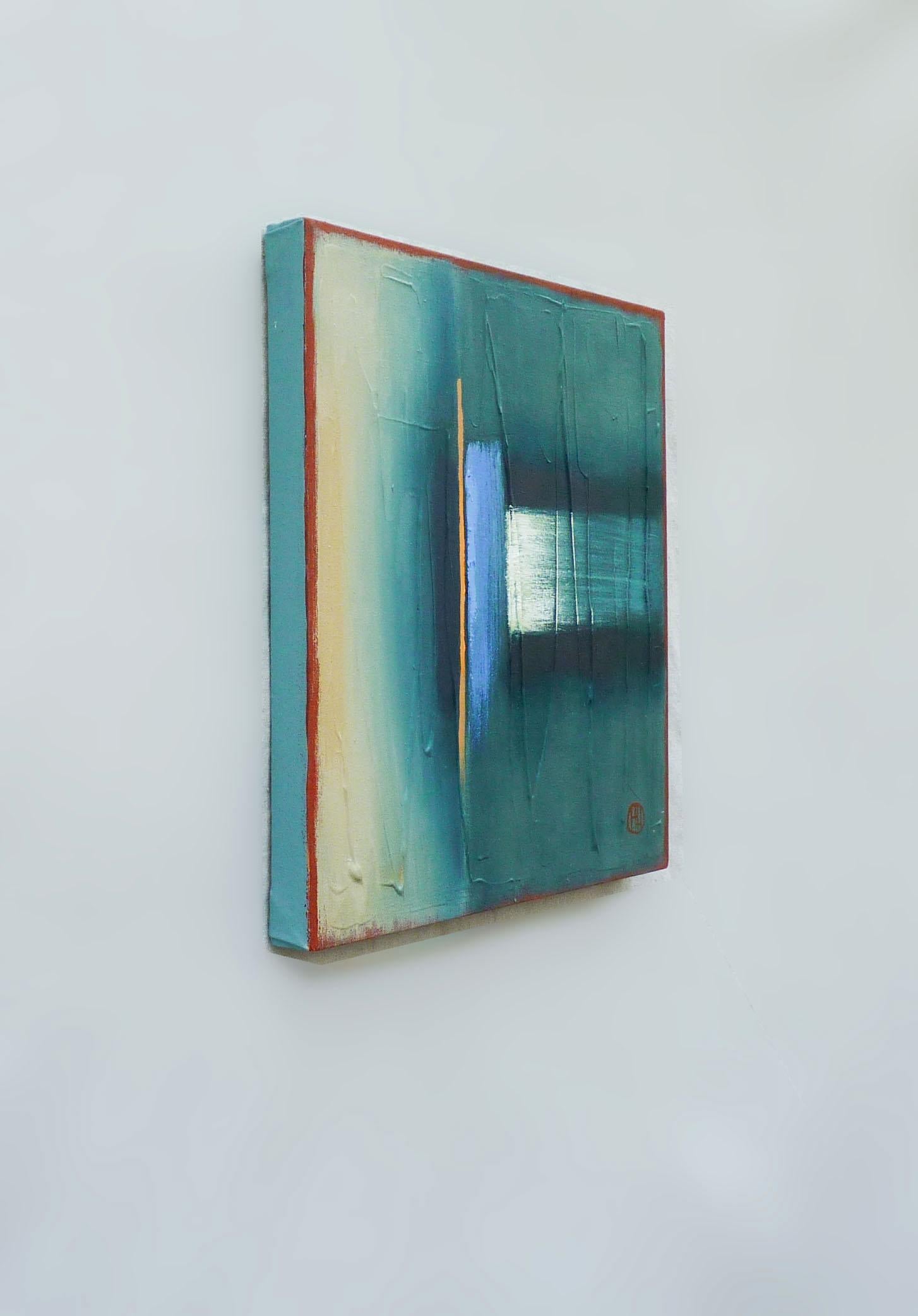 Seeking Balance, Abstraktes Ölgemälde – Painting von Heidi Hybl