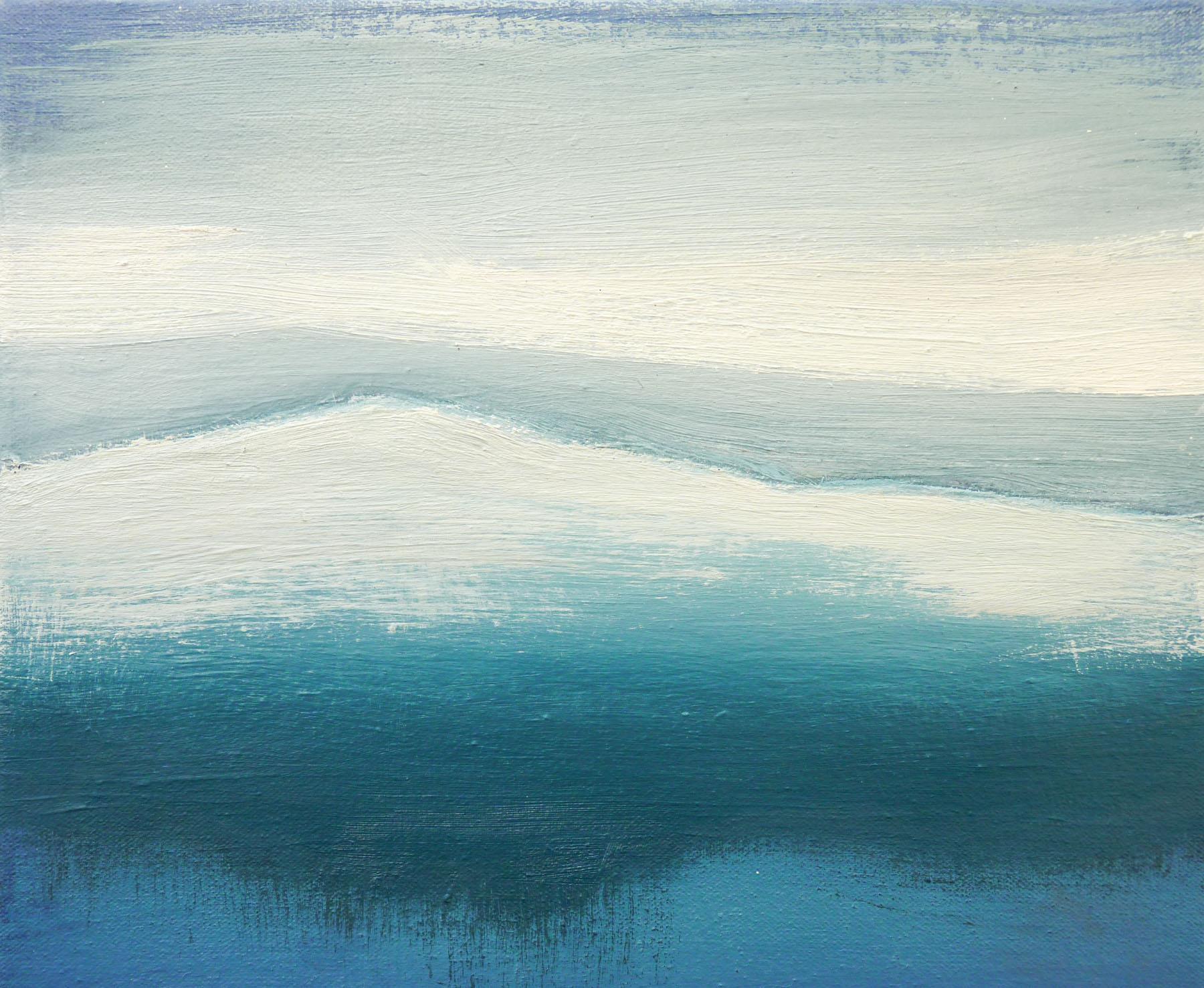 <p>Commentaires de l'artiste<br>L'artiste Heidi Hybl présente un paysage abstrait décrivant des chaînes de montagnes séduisantes en hiver. 