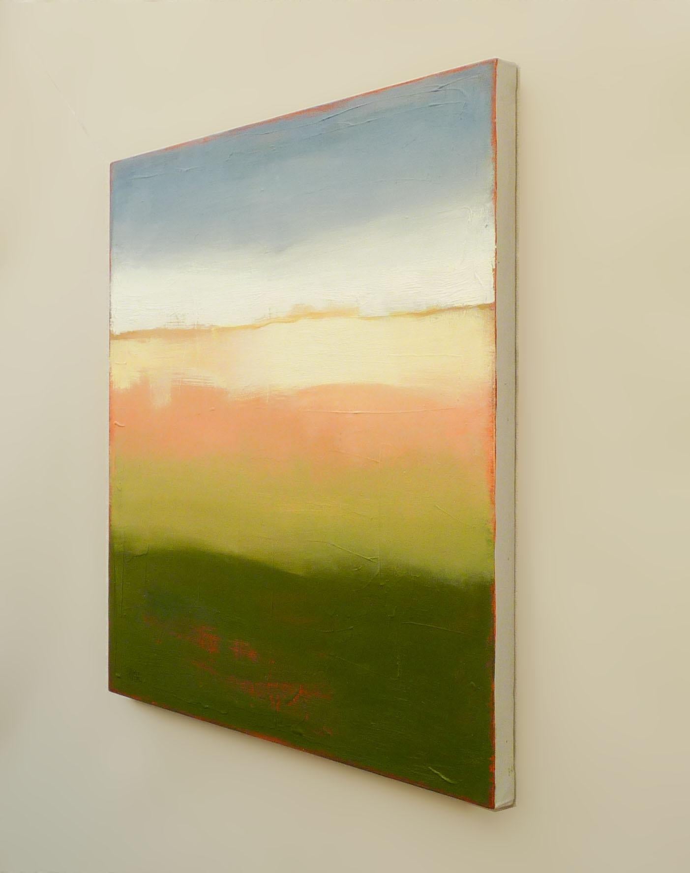 Striscia di sole, pittura ad olio astratta - Painting di Heidi Hybl