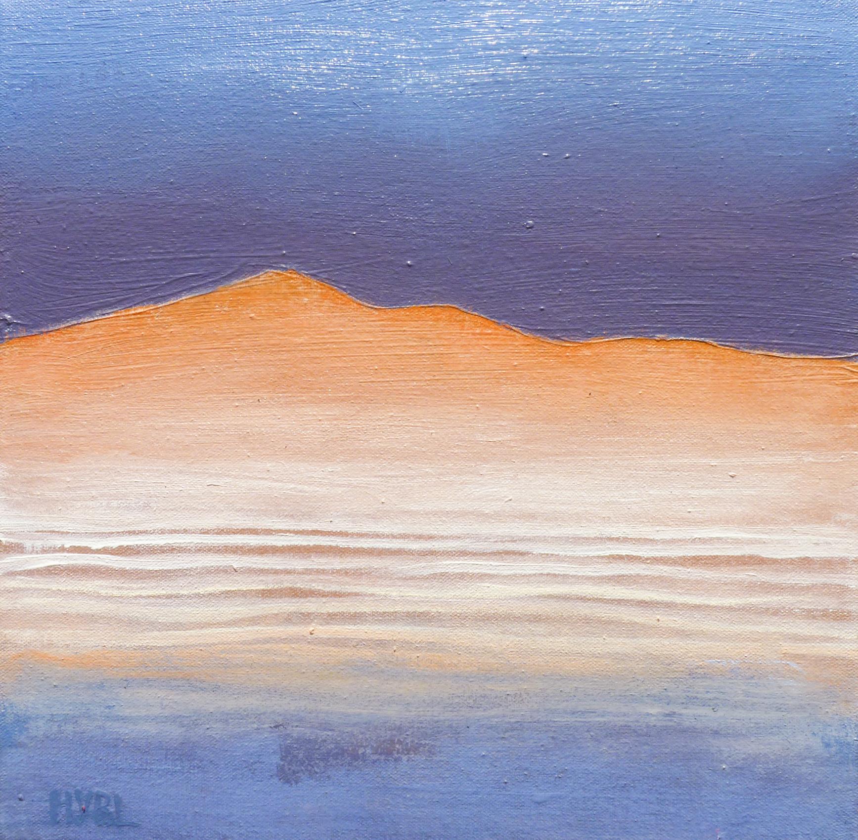 Heidi Hybl Abstract Painting - Warm Hill, Abstract Oil Painting
