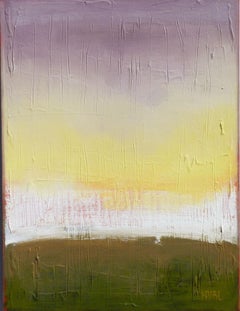 White Horizon, Abstract Oil Painting