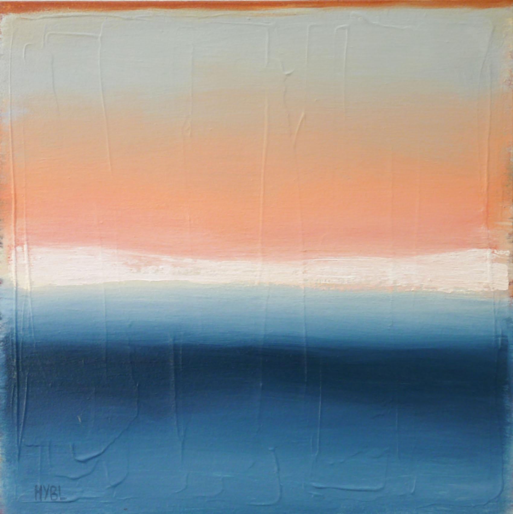 Heidi Hybl Abstract Painting – Weiße Lichtstreifen, Abstraktes Ölgemälde