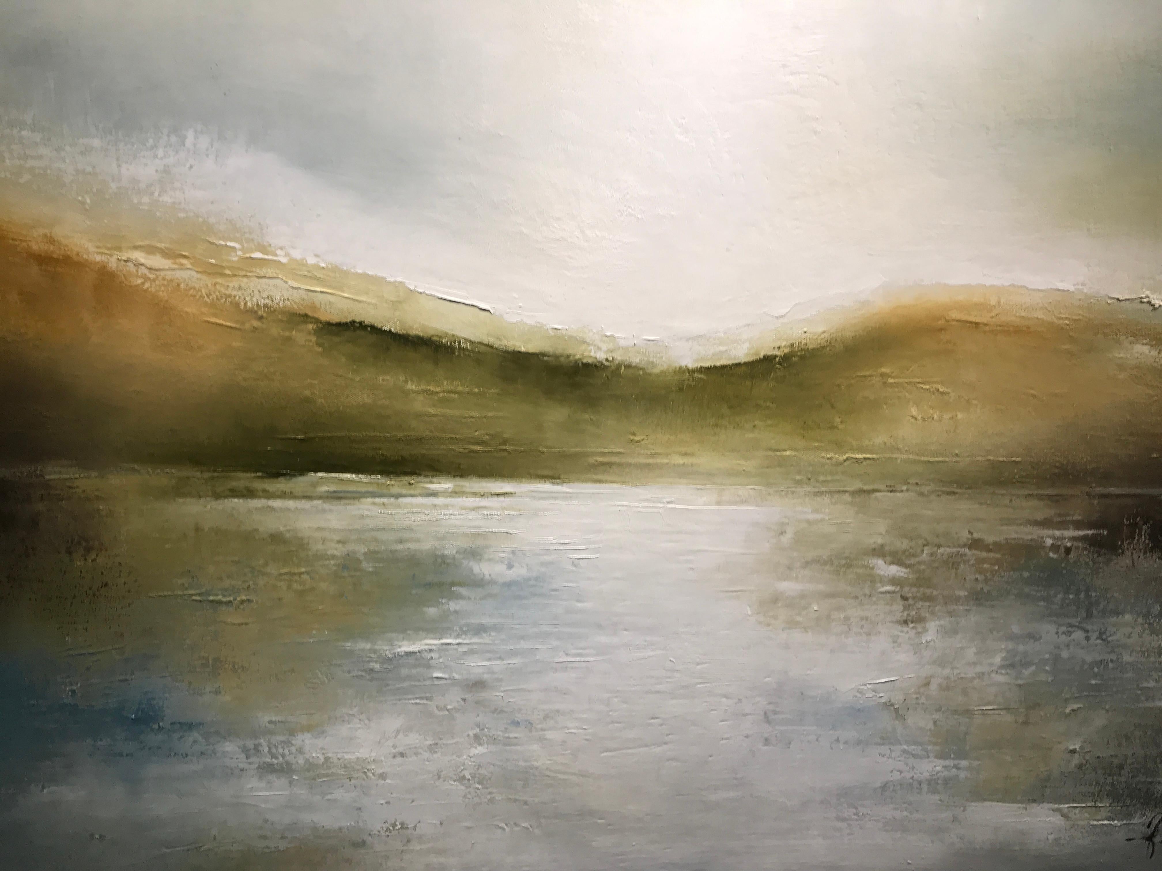 Drifting in the Cove II, Heidi Kirschner Oil on Canvas Landscape Painting 5