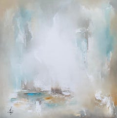 Softly by Heidi Kirschner Large Framed American Abstract Oil on Canvas Painting