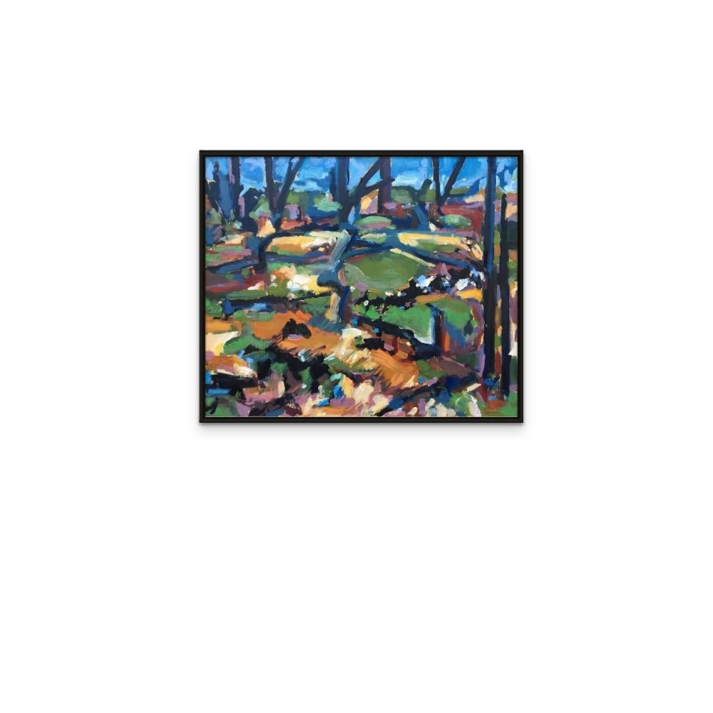 Paisaje de Irlanda - Pintura al óleo sobre tabla - Painting Abstracto de Heidi Lanino
