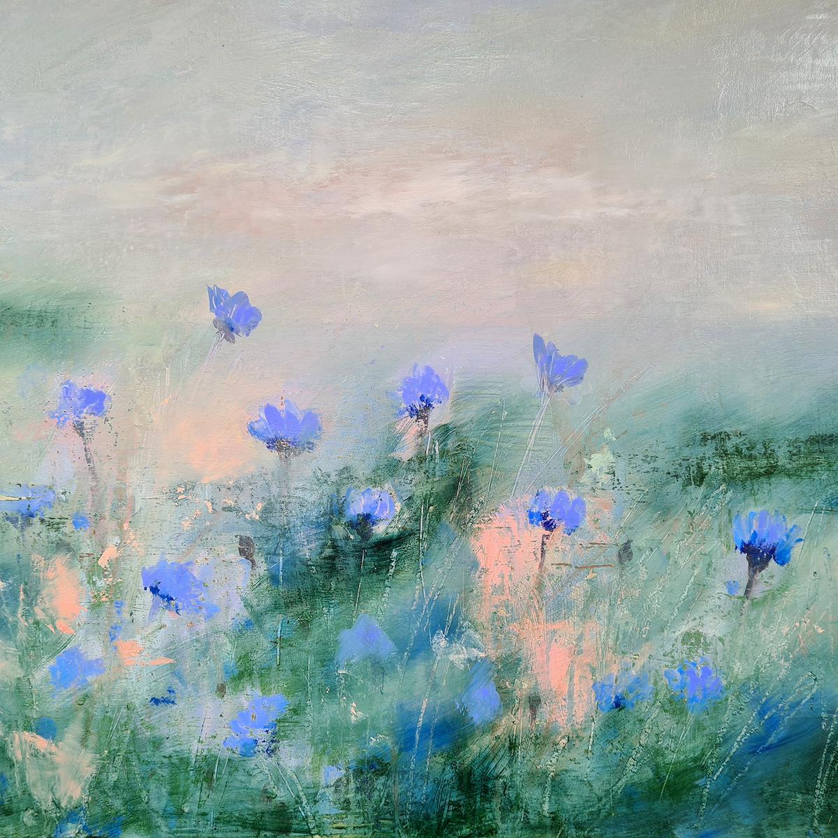 Figurative Painting Heidi Laughton  - Rewilding de Heidi Laughton, peinture de paysage contemporaine, art floral