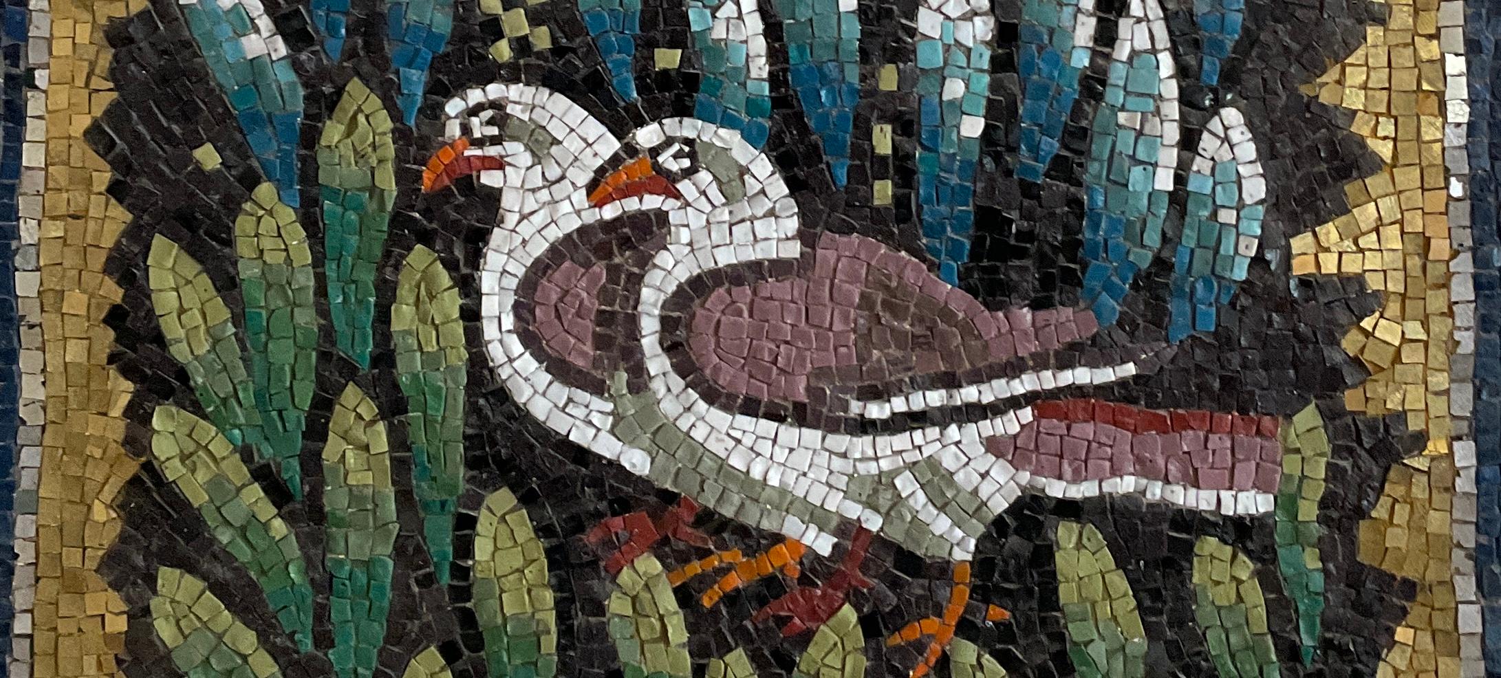 Mid-Century Modern Heidi Melano Contemporary Sculptural Mosaic Wall Panel For Sale
