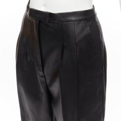 HEIDI MERRICK echte Lederfaltenhose mit hoher Taille und Cropped Culotte, US2 S