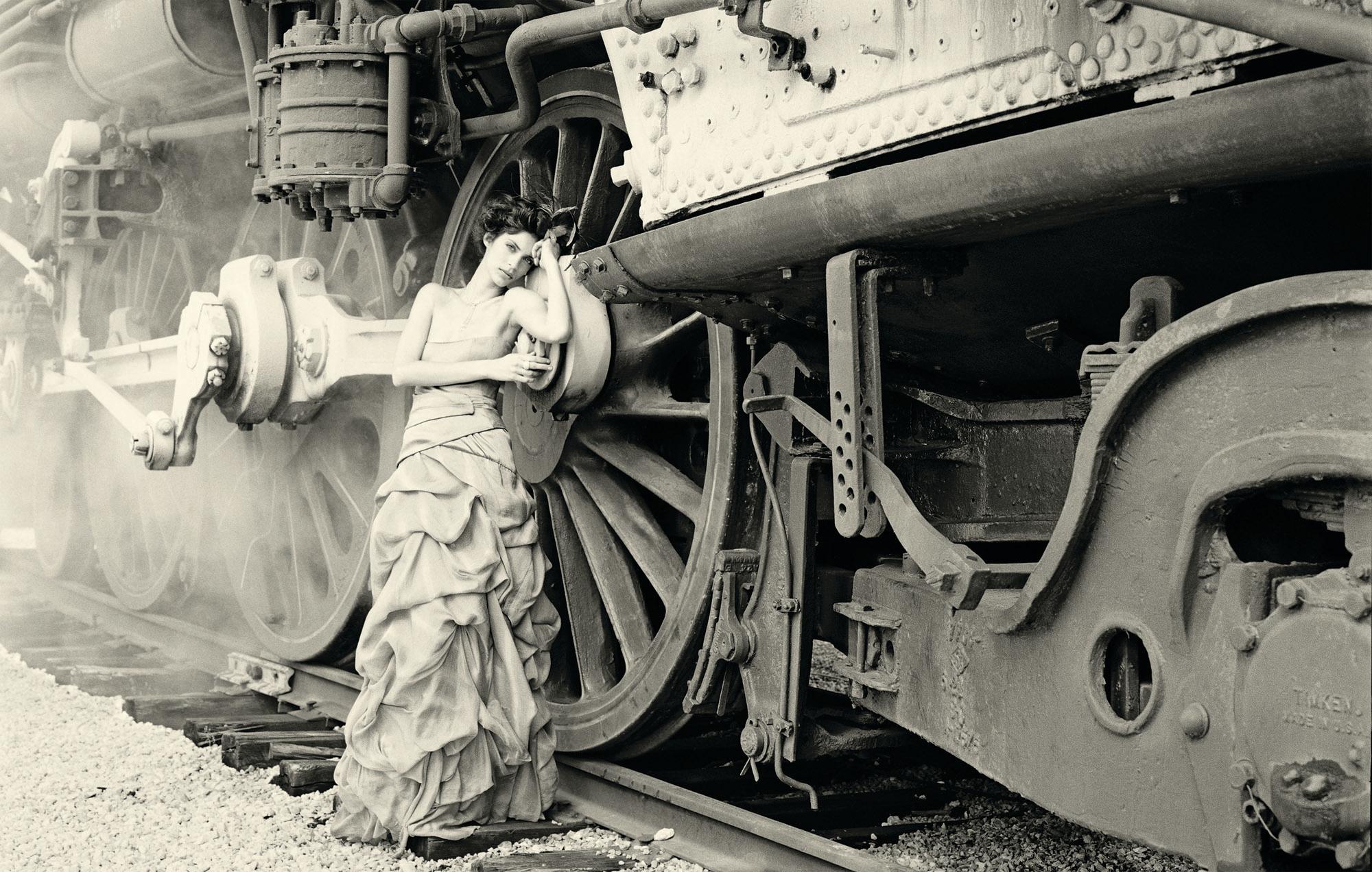 Heidi Niemala Black and White Photograph - Steam Locomotive I