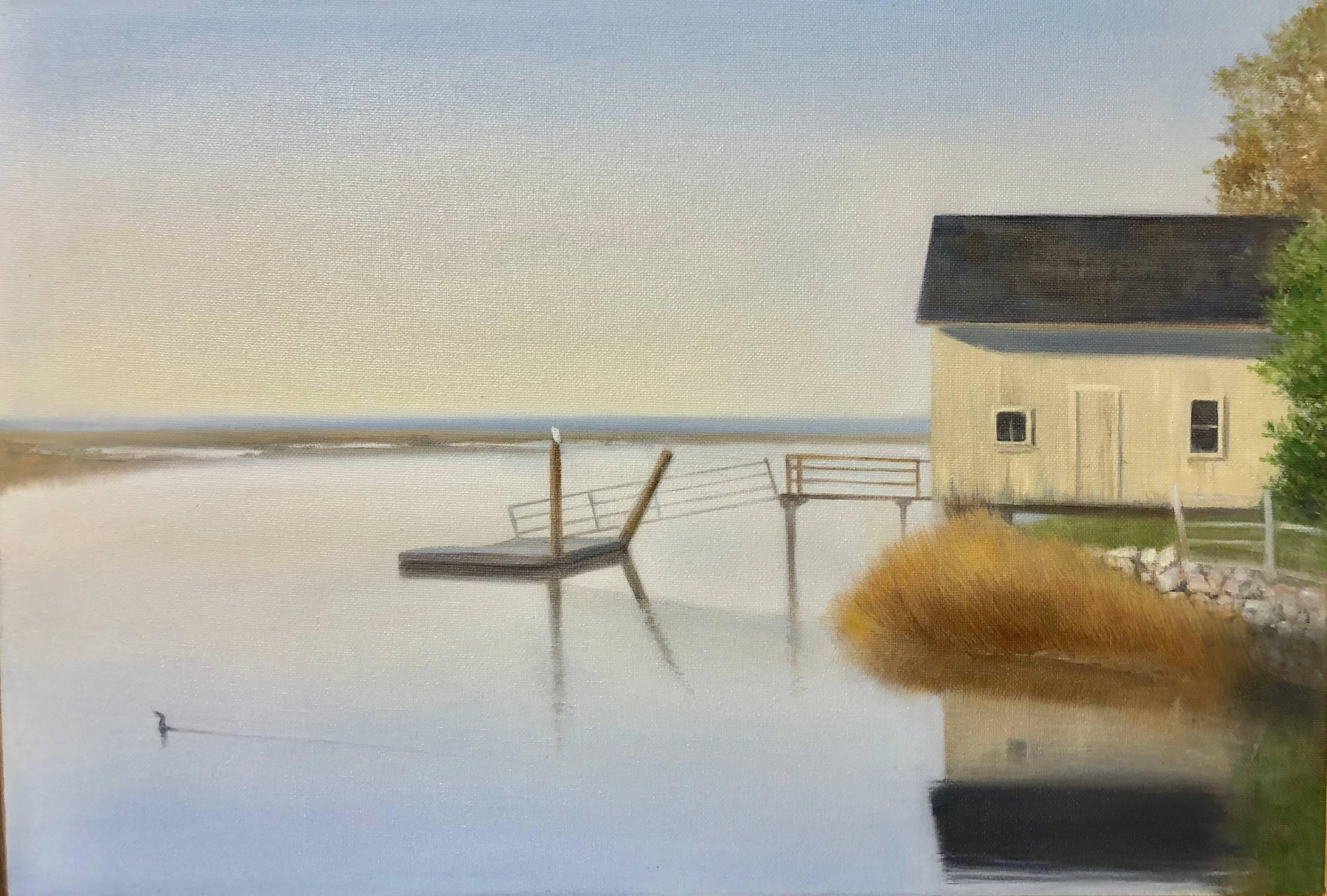 Heidi Palmer Landscape Painting - Boat House