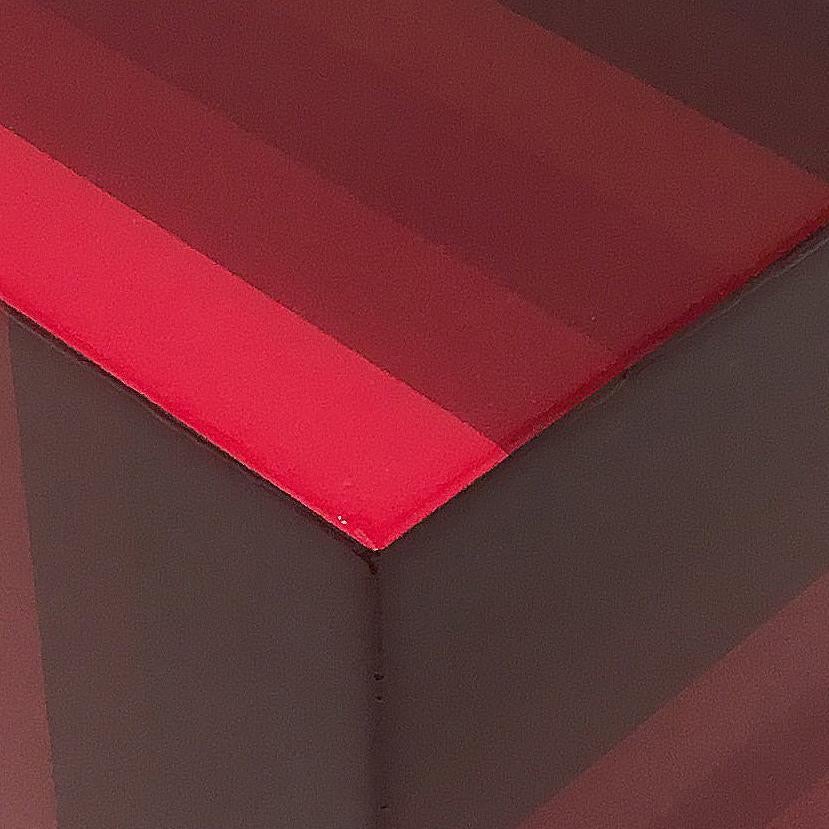 Red Cube - Sculpture by Heidi Spector
