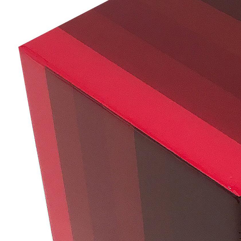Red Cube - Minimalist Sculpture by Heidi Spector