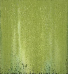 "Field of Sage" - Large Vertical Green Abstract Painting