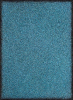 Light Blue Infinity - Blue Color Field Painting, textured canvas, minimalist art