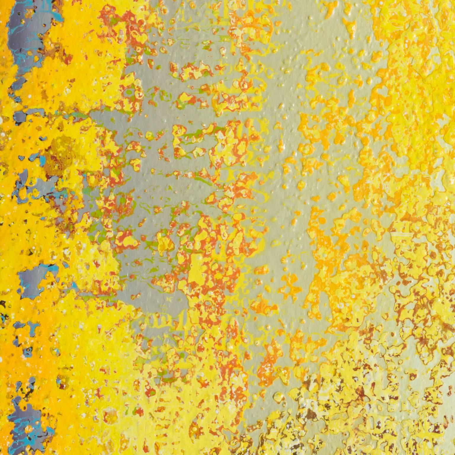 One Fine Morning - Yellow Abstract Painting by Heidi Thompson