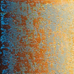 Soul Radiance - Pintura abstracta vertical grande naranja y azul