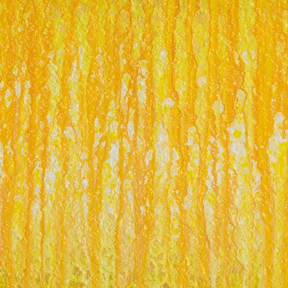 Veils of Sunshine - Yellow Abstract Art, Abstract Painting Yellow, Drip Painting For Sale 1