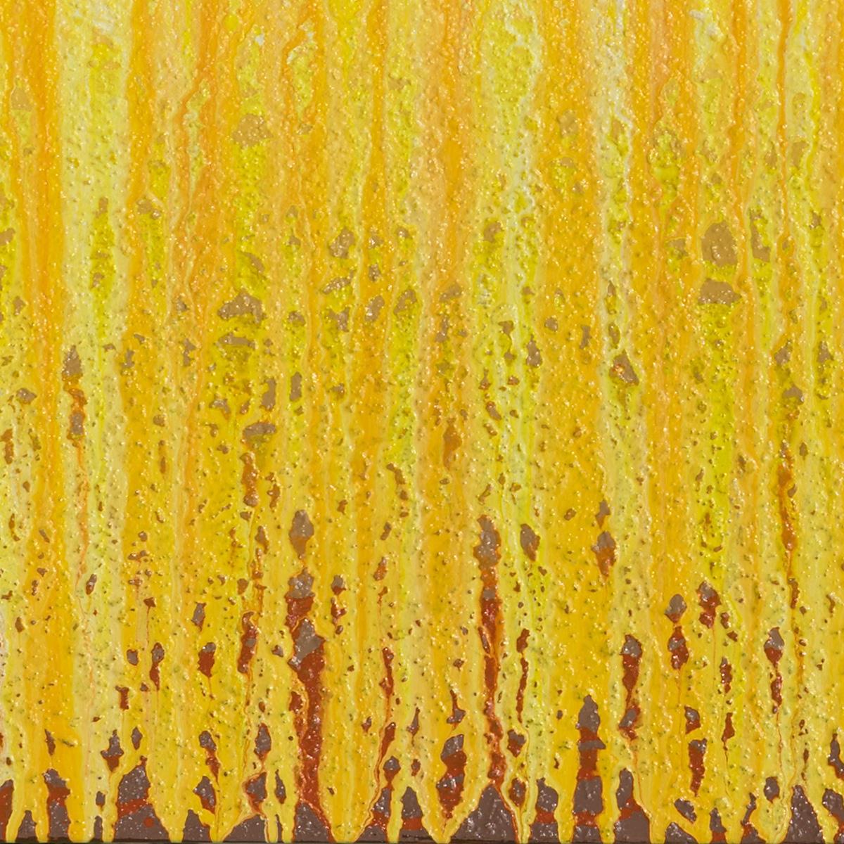 Veils of Sunshine - Yellow Abstract Art, Abstract Painting Yellow, Drip Painting For Sale 3