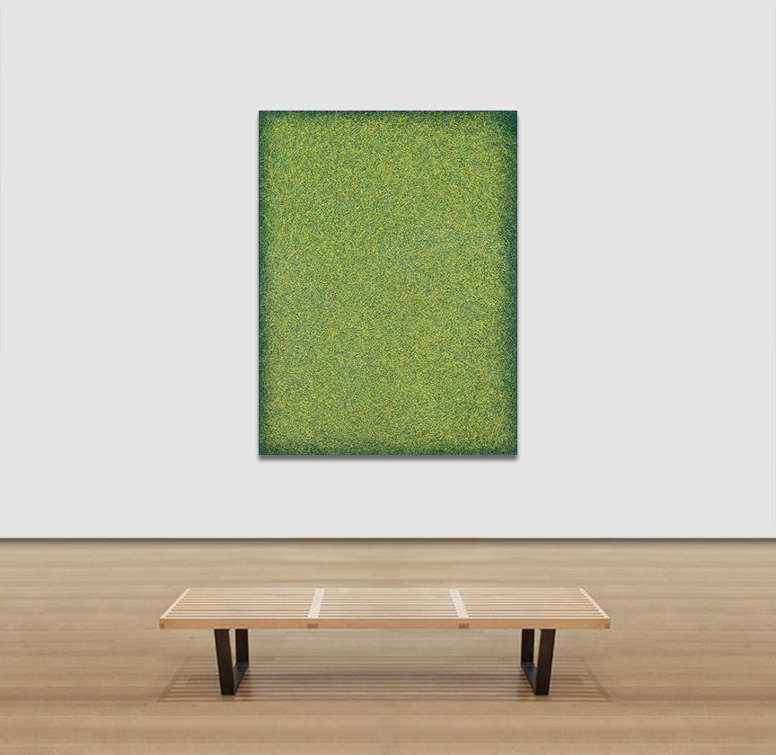 Warm Green Field - Green Color Field Painting 2