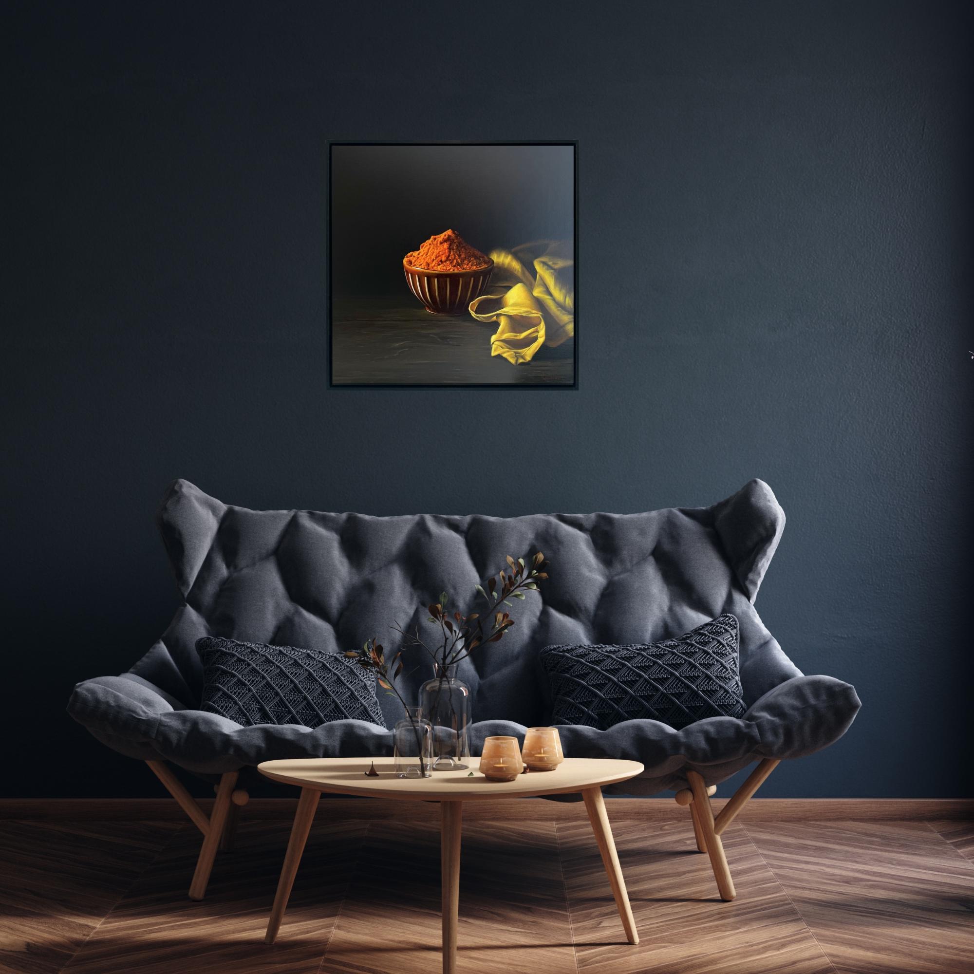 Bowl with Spices-original hyper realism still life oil painting-contemporary Art 1