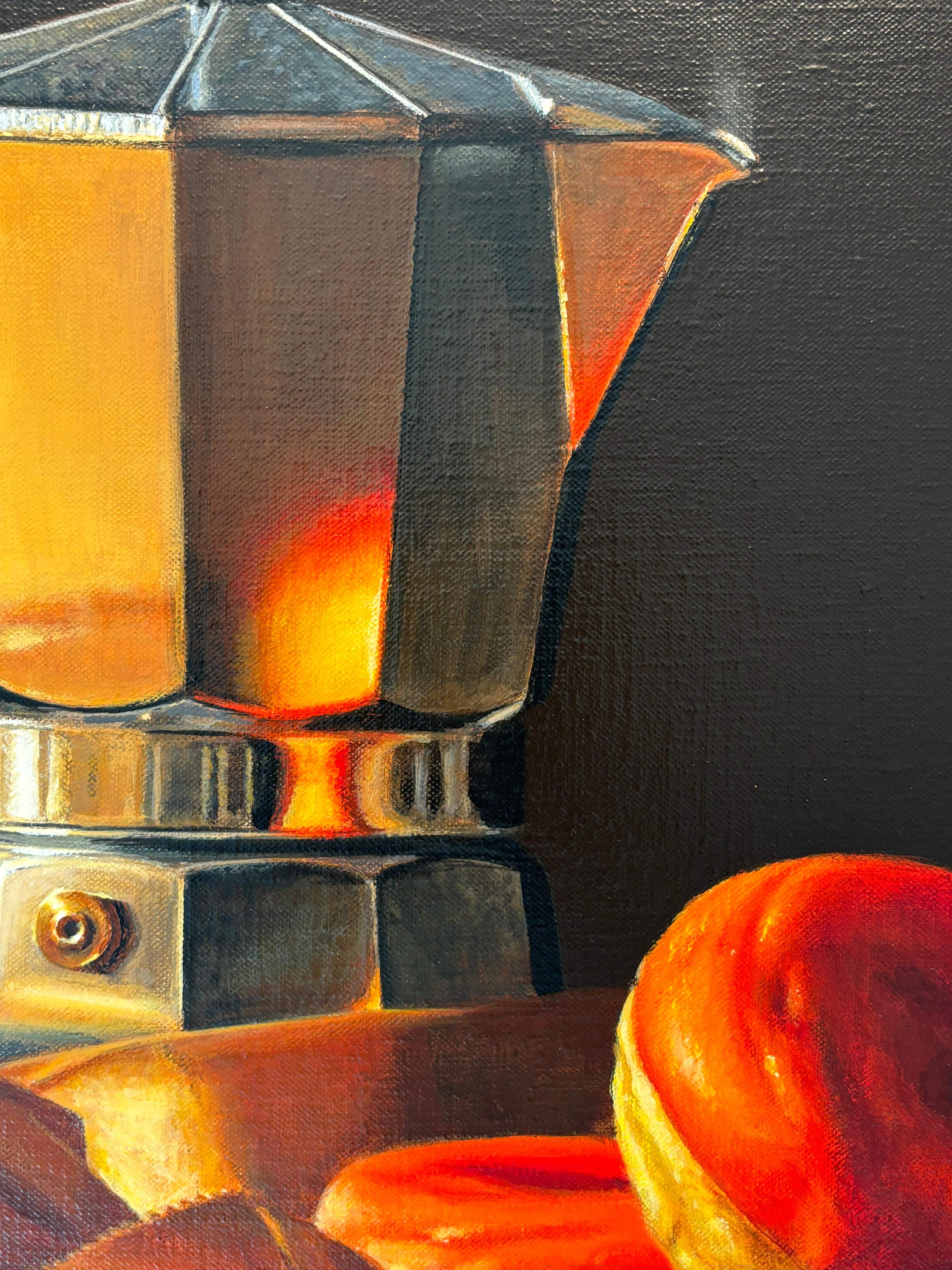 Rosquillas -pintura original moderna de bodegón hiperrealista- Arte contemporáneo - Painting de Heidi von Faber