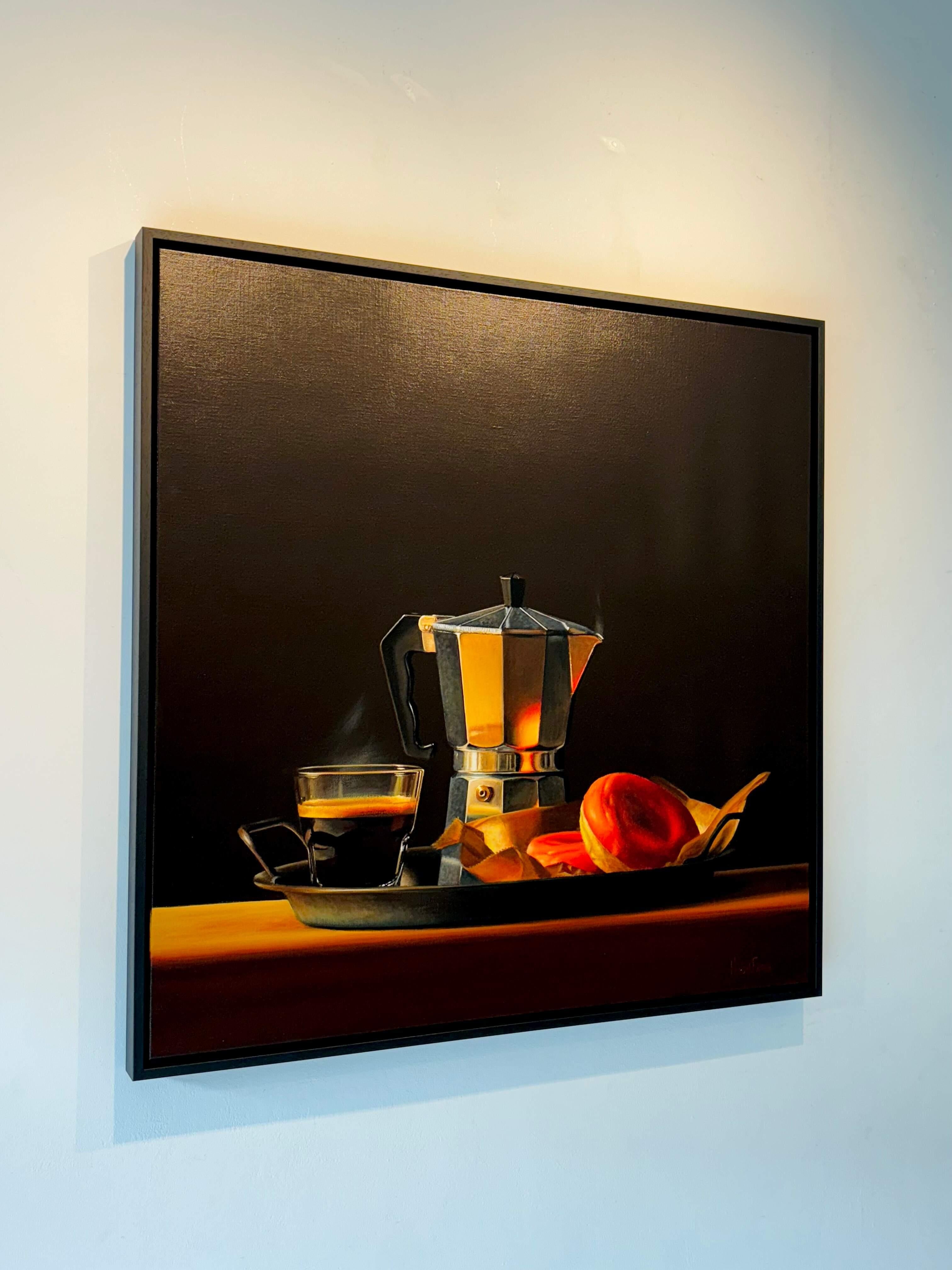 Rosquillas -pintura original moderna de bodegón hiperrealista- Arte contemporáneo - Painting Fotorrealista de Heidi von Faber