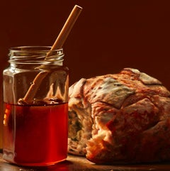 Honey and Bread - 21st Century Dutch Still-life painting
