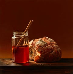 Honey and Bread - 21st Century Dutch Still-life painting