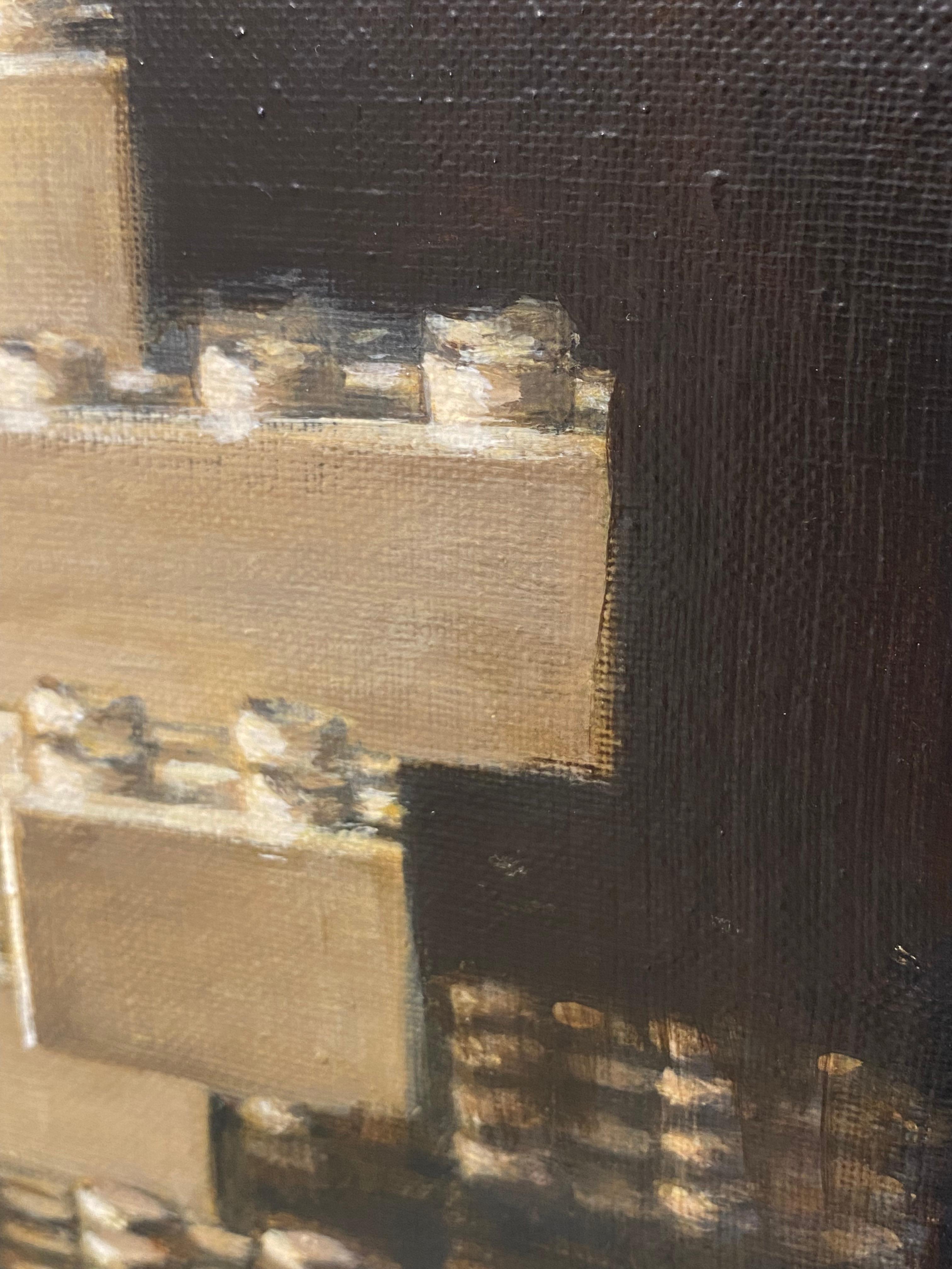 Lego - Pittura realistica del 21° secolo con i mattoncini Lego - Figurative Painting Nero di Heidi von Faber