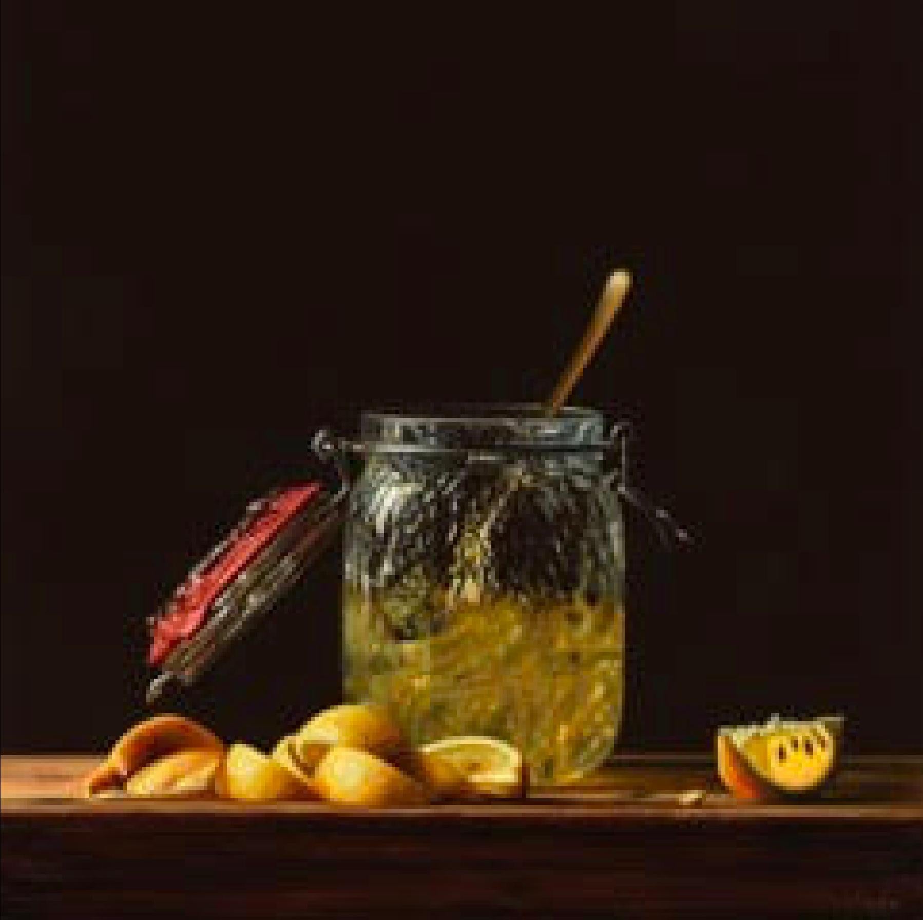 Lemon Jelly Marmalade - original still life realism painting - contemporary Art