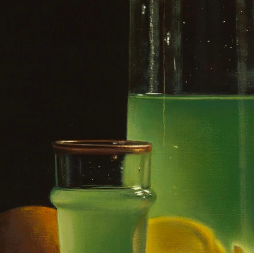 Lemon Limonade - 21st Century Dutch Still-life painting of limonade  & Lemons For Sale 3