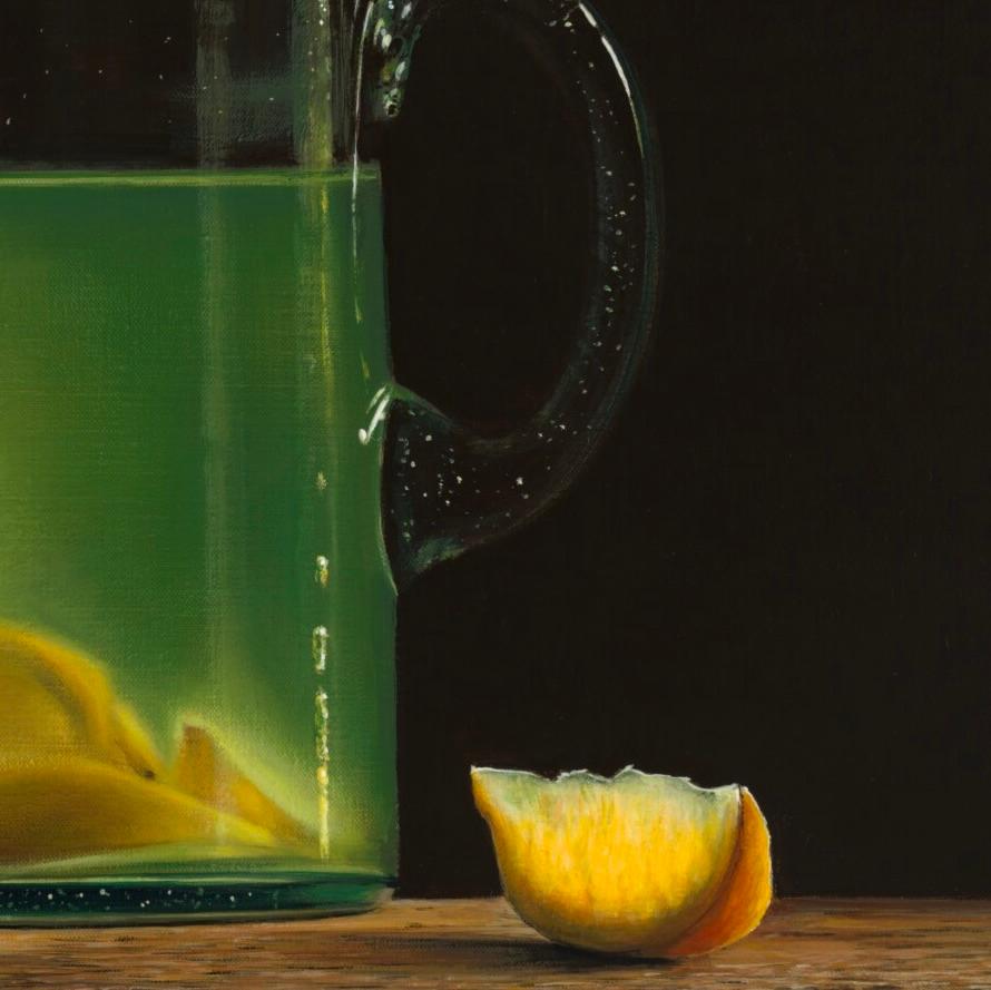 Lemon Limonade - 21st Century Dutch Still-life painting of limonade  & Lemons For Sale 4
