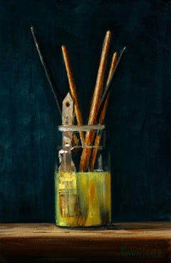Paintbrushes - 21st Century Realistic Still-life Painting
